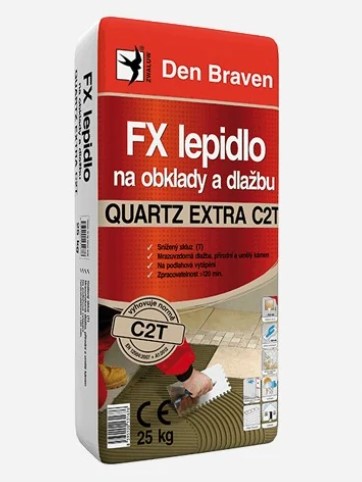 Lepidlo pro obklady a dlažbu DEN BRAVEN Quartz Extra 25kg šedé